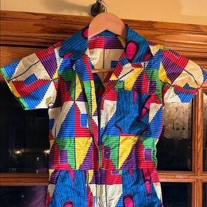 Colorful Geometric Kids Jumpsuit